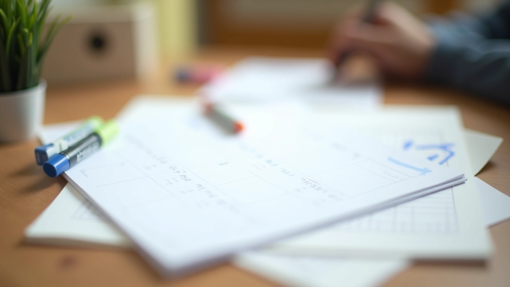 Calendrier annuel avec des marques indiquant les dépenses saisonnières prévues